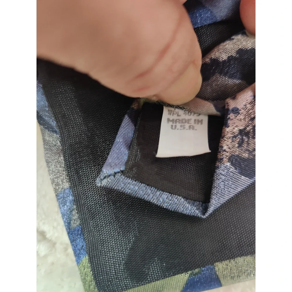 Vintage Oscar De La Renta Tie Abstract Geometric Polyester Silk Blend 4